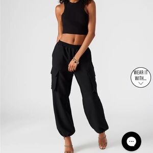 Steve Madden Black Cargo Pants
